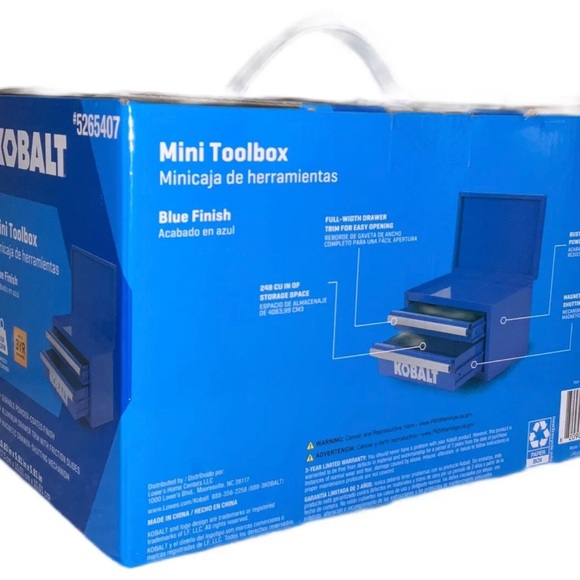 NEW (Blue) Kobalt Mini Tool Box - 25th Anniversary Edition - # 5265407 - Picture 3 of 7